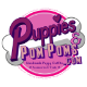 The logo of Puppies and pompoms